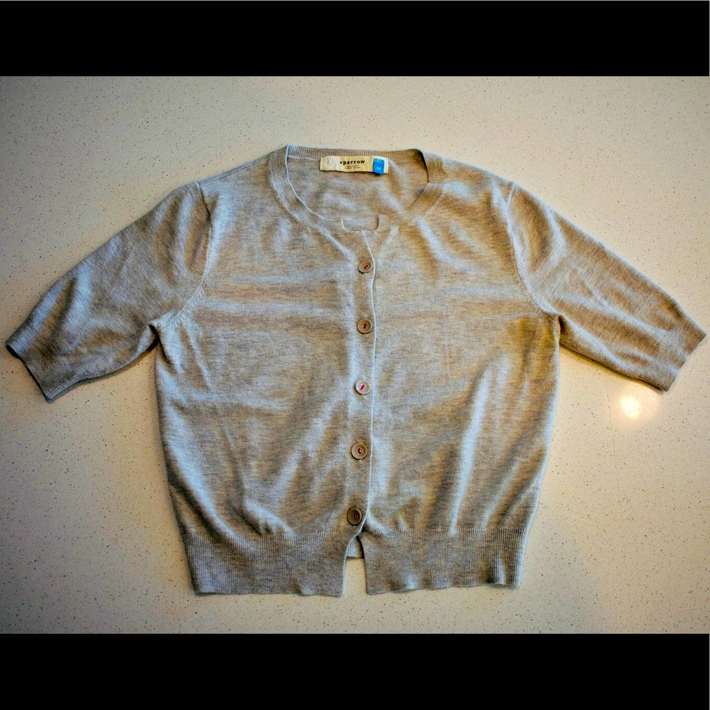 Size M - Sparrow - Grey - Crop Sweater